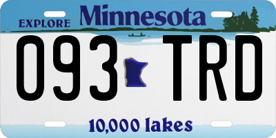 MN license plate 093TRD