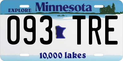 MN license plate 093TRE