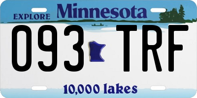 MN license plate 093TRF