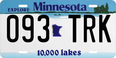 MN license plate 093TRK