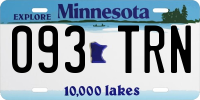 MN license plate 093TRN