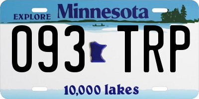 MN license plate 093TRP