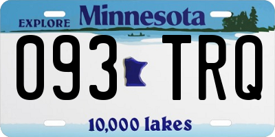 MN license plate 093TRQ