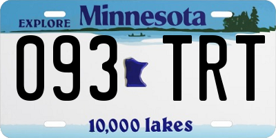 MN license plate 093TRT