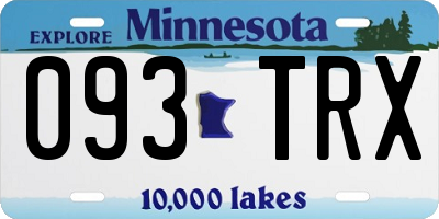 MN license plate 093TRX