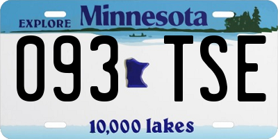 MN license plate 093TSE