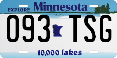 MN license plate 093TSG
