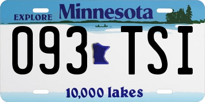MN license plate 093TSI