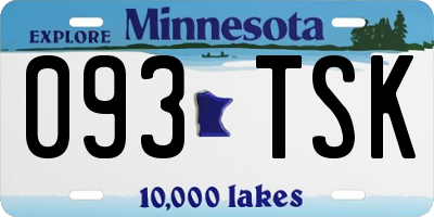 MN license plate 093TSK