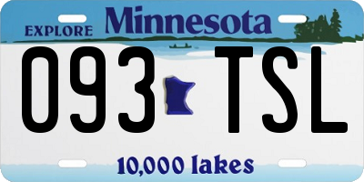 MN license plate 093TSL