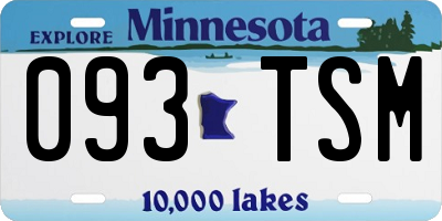 MN license plate 093TSM