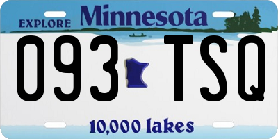 MN license plate 093TSQ