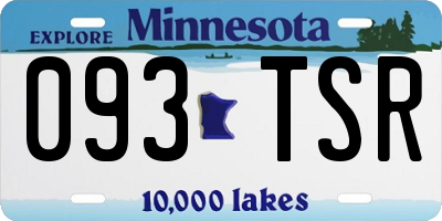 MN license plate 093TSR