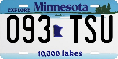 MN license plate 093TSU