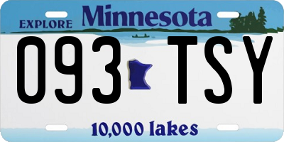 MN license plate 093TSY