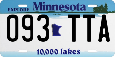 MN license plate 093TTA