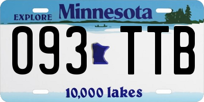 MN license plate 093TTB