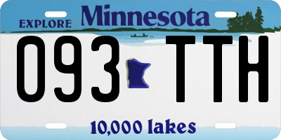 MN license plate 093TTH