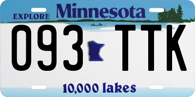 MN license plate 093TTK