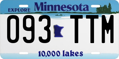 MN license plate 093TTM