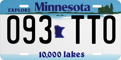 MN license plate 093TTO