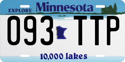 MN license plate 093TTP