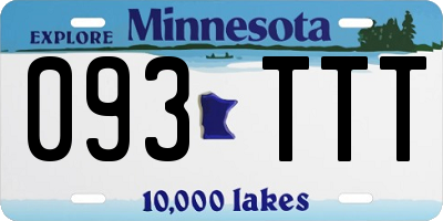 MN license plate 093TTT