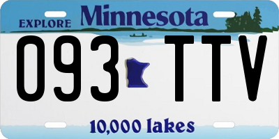 MN license plate 093TTV