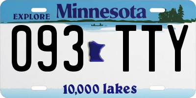 MN license plate 093TTY