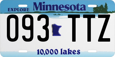 MN license plate 093TTZ