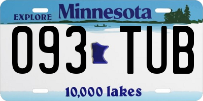 MN license plate 093TUB