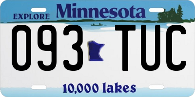 MN license plate 093TUC
