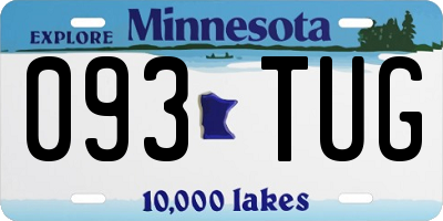 MN license plate 093TUG