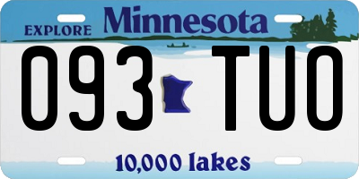 MN license plate 093TUO