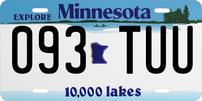 MN license plate 093TUU
