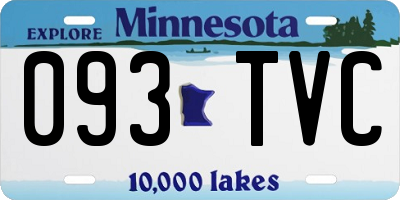 MN license plate 093TVC
