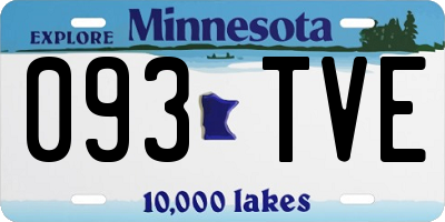 MN license plate 093TVE