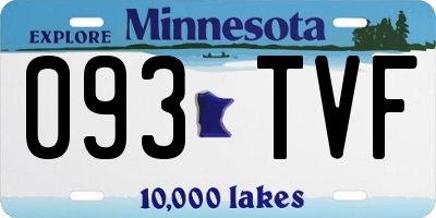 MN license plate 093TVF