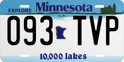 MN license plate 093TVP