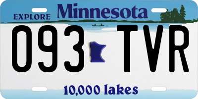 MN license plate 093TVR