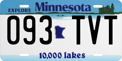 MN license plate 093TVT