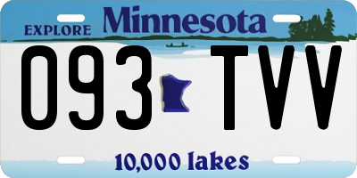 MN license plate 093TVV