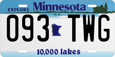 MN license plate 093TWG