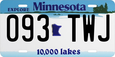 MN license plate 093TWJ