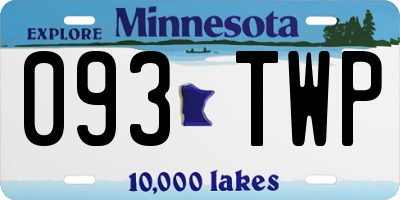MN license plate 093TWP