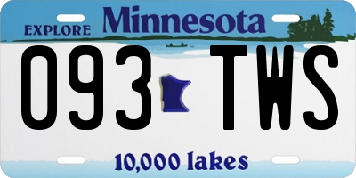 MN license plate 093TWS