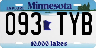 MN license plate 093TYB