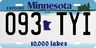 MN license plate 093TYI