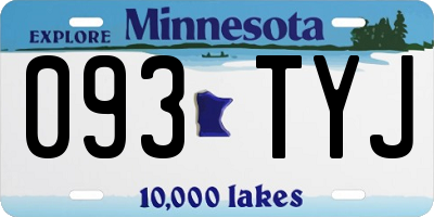 MN license plate 093TYJ