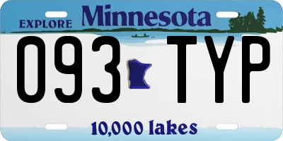 MN license plate 093TYP